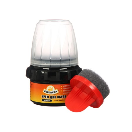 PREGRADA shoe cream with a sponge, black, 50 ml-1