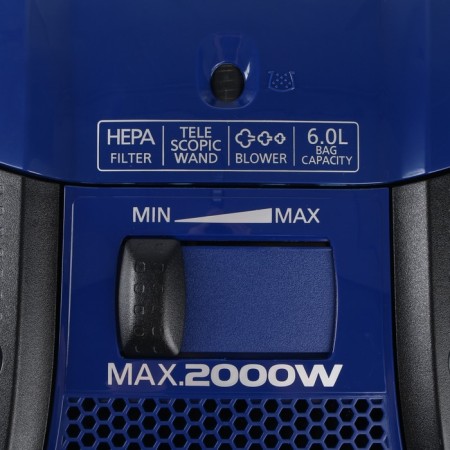 Пылесос PANASONIC MC-CG713A, мешок, 2000 Вт, 6 л, 65 дБ, шнур 5 м, синий-2