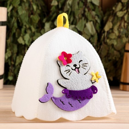 Bath cap with applique "Attina"