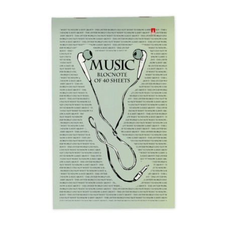 Notepad A5, 40 sheets on the Soundmania paper clip, cardboard cover, 55g/m2 block, mix-1