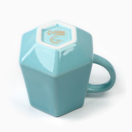 Ceramic mug “Dream”, 300 ml, blue color-3