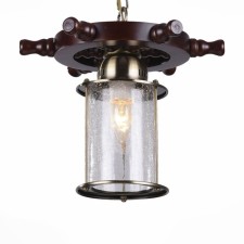 Suspension lamp ST LUCE. SL150.303.01. Volantino. 1x40 W, E27, 15x15x27 cm, bronze color, brown