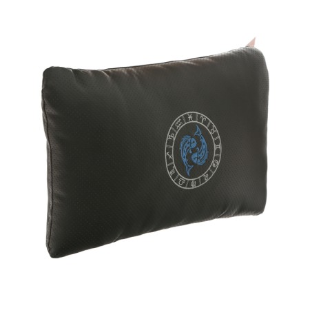 Car carrier pillow of the zodiac Line, fish, 45 x 28 x 12 cm, black-1