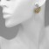 Earrings with pearls "exclus" half -rings, color gold
