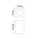 Over lamp, 1x50W GU10, white color
