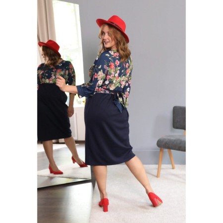 Women's dress, size 56, blue color-1