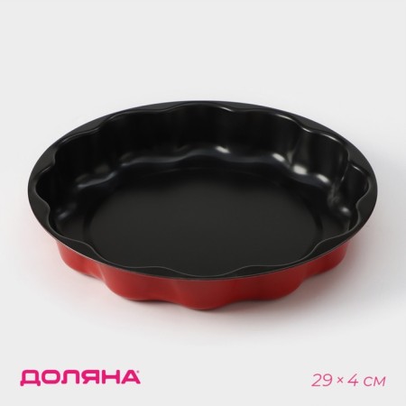 Baking a baking center "Renard. Wavy circle ", 29 × 4 cm, anti -stick coating, red color