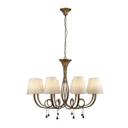 Suspended chandelier Mantra Paola, E14, 8x20W, 609 mm, color matte gold