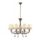 Suspended chandelier Mantra Paola, E14, 8x20W, 609 mm, color matte gold