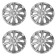 Wheel caps R14 "Profi", silver carbonist, set 4 pcs