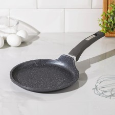 Pancake pan “granite”, d = 20 cm, plastic handle, anti -stick coating, gray color