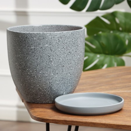 Flower pot "ripples" gray, 4.7 l-1