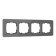 Frame W0042440, 4 Elite sockets, graphite, glass