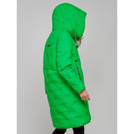 Coat insulated winter female, size 42, green color-23