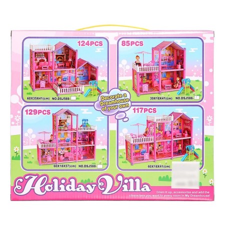 House for dolls "Cottage" with dolls and accessories-12