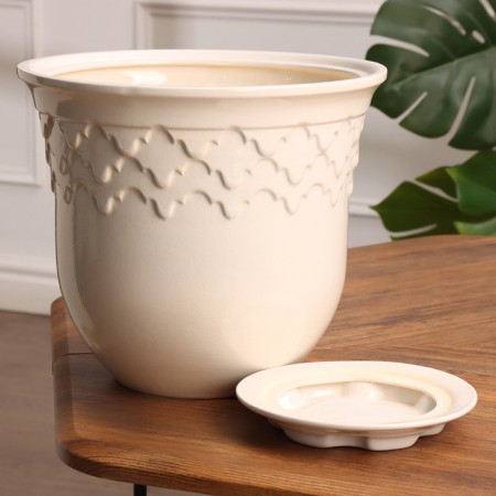 Pot Flower Uta No. 2, white 5.5 l-1