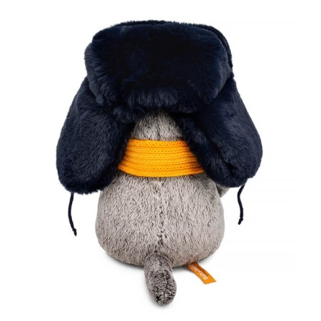 Soft toy "Basik in a fur hat and scarf", 22 cm ks22-282-2