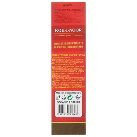 Chernographic pencil Koh-I-Noor 1860 4H Gold Star, Professional-1