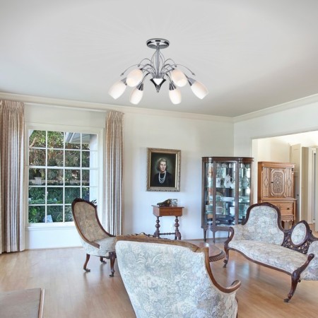 Ceiling chandelier with Ginevra, 40W, E14, 60x60x37 cm-1