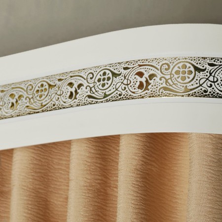 Three -cereal cornice "Ultracompact. Grace gold ", 160 cm, with a decorative bar 7 cm, white color-1