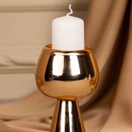 Summary Metal for 1 candle "Hyacinth", color gold 8 x 8 x 19 cm-7