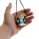 Suspension on a mirror, duck in a hat, height 8 cm, lace 50 cm