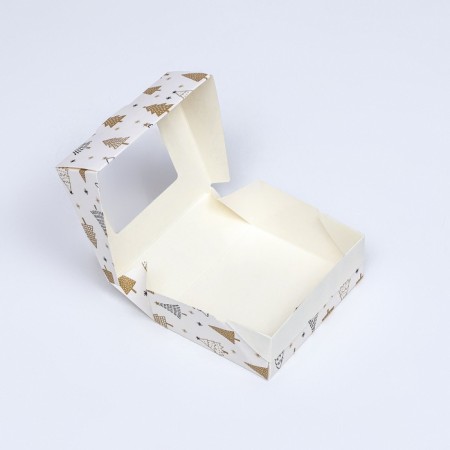 Folding box "Golden Christmas trees", 10 x 8 x 3.5 cm-3