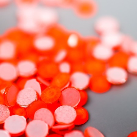 Decor for creativity "Fluorescence rhinestones. Neon -orange" set of 144 pcs SS10 - 2.7 mm-1