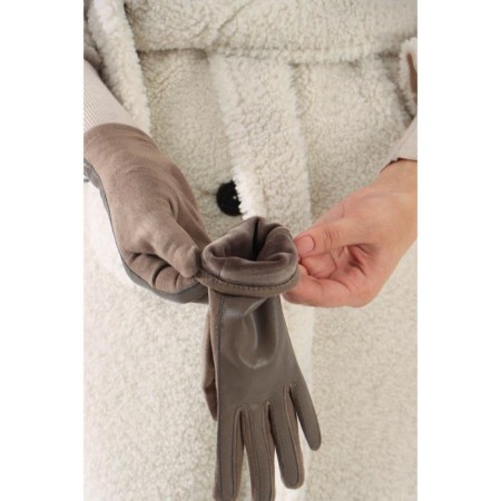 Gloves are female, dimensionless, without insulation, beige color-2