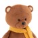 Soft toy "Bear Maffin" Chocolate, 20 cm