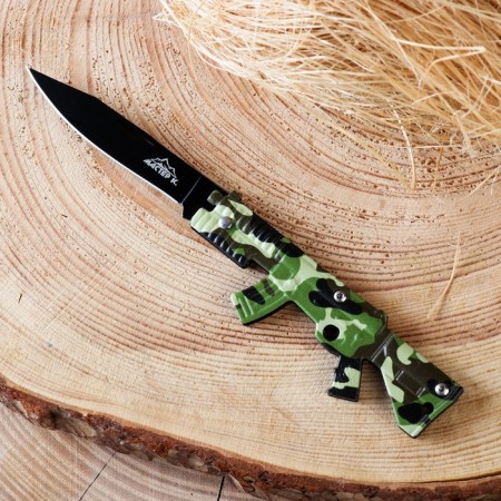 Folding knife "Camouflage machine" 16cm, blade 67mm/1.5mm-1