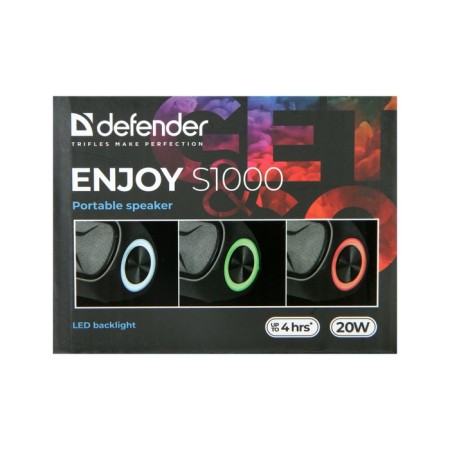 The portable column Defender Enjoy S1000, 20 W, Bluetooth 4.2, 2000 mAh, backlight, black-11
