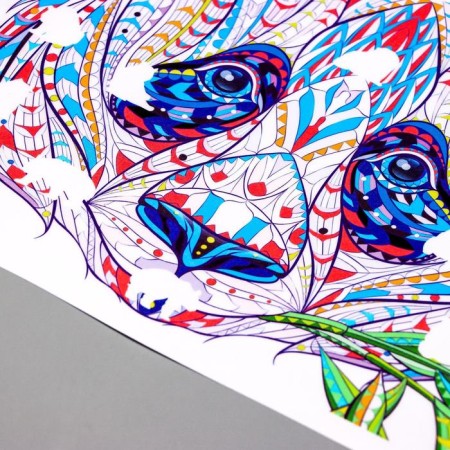Sticker plastic interior color puzzle "Panda" 30x45 cm-2