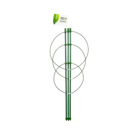Кустодержатель, d = 15–17–19 см, h = 44 см, 3 кольца, металл, зелёный, Greengo-7