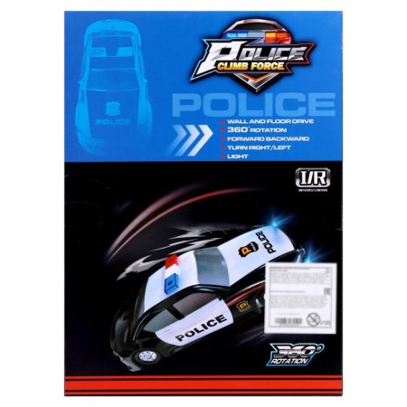 Anti -gravity machine "Police", radio control, battery, drives along the walls-8