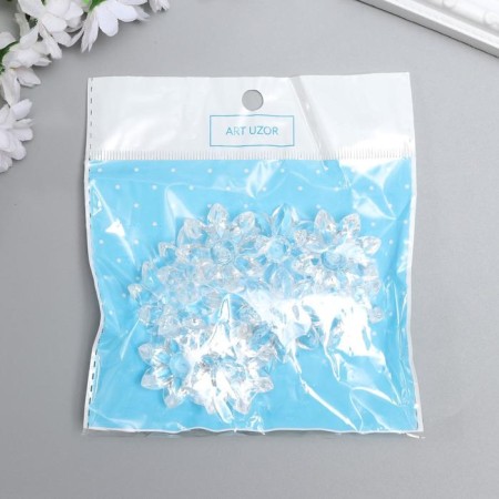 Decor for creativity Plastic "CRISTAL" set 10 pcs 3.3x3.3x0.8 cm-3