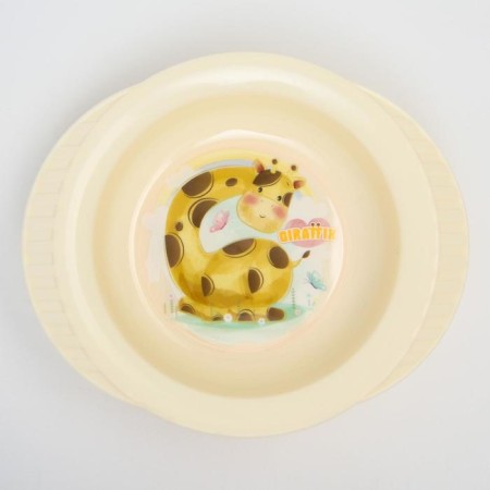 Baby plate on a suction cup Giraffix, color mix