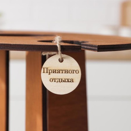 Table for wine and two glasses, 40 × 25 × 30 cm-4