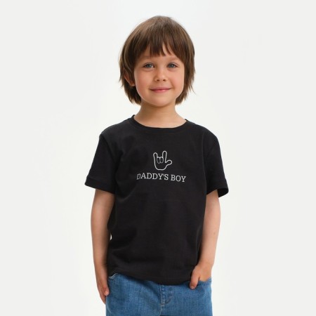 T-shirt Children's KAFTAN "Daddy’s Boy" R.30 (98-104), black
