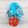 A set of jewelry plastic 12 pcs "Tall" (4 balls, 2 icicles, 6 stars) blue