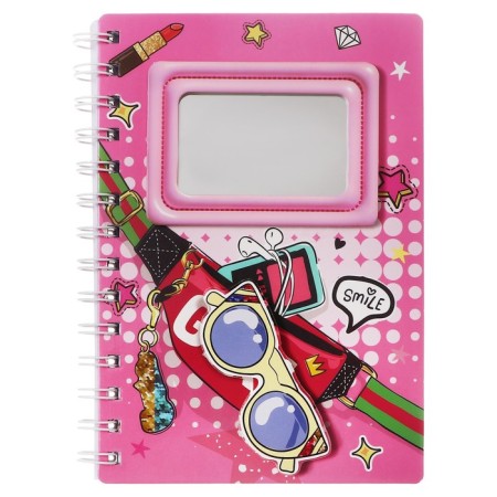 Notepad 60 sheets (12.7 x 19.3 cm) Mazari "Make Up", with a mirror, a linked inner block, 70 g/m2, 4 design mix-6