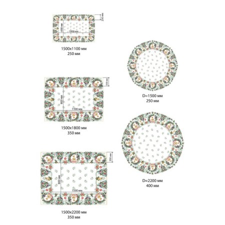 GREATURT ETICE SHRISTMAS BELLS GREATION 150X110 +/- 2CM with GMVO, 100%HL, Sarzha 190g/m2-9