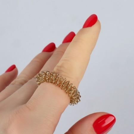 Su-jok massage, d = 3.5 cm, with 2 rings, blue color-10