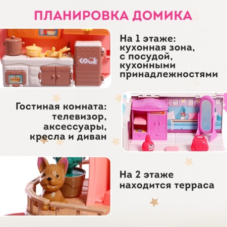 House for dolls "backpack" with dolls, furniture and accessories-2