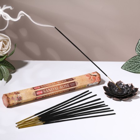 Incense hem "Sandal Rosa. Sandal Rose", 20 wands in packaging, hexagon