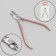 Manicure nippers for cuticle, 10 cm, blade length - 9 mm, silver/pink gold color