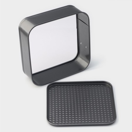 The form for baking the share "Elin. Square ", 20 × 6.5 cm, removable bottom, anti -stick coating, black color-5