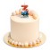 Candle in the cake number 3 "Happy Birthday", Blue Tractor, 8.5 × 5 cm