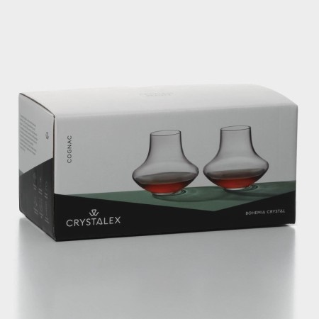 A set of glass glasses for cognac Bohemia Crystal, 280 ml, 2 pcs-4