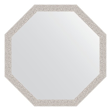 Mirror in the baguette frame, chrome mosaic 46 mm, 68.2x68.2 cm